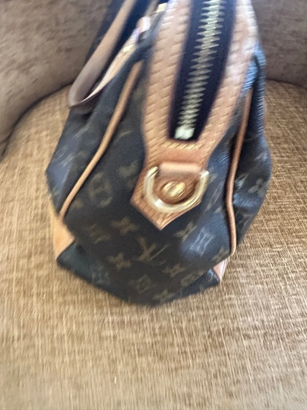 Louis Vuitton Monogram Canvas Top Handle Tote - Brown & Tan - Picture 2 of 16